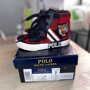 PoloRalph Lauren black/red easternmid toddlershoes